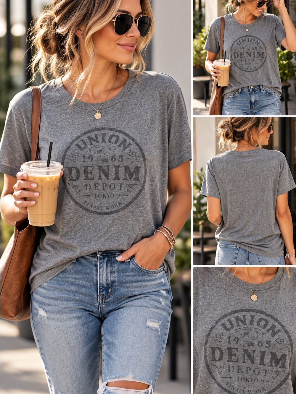 Old Navy Gray Graphic Short Sleeve Tee